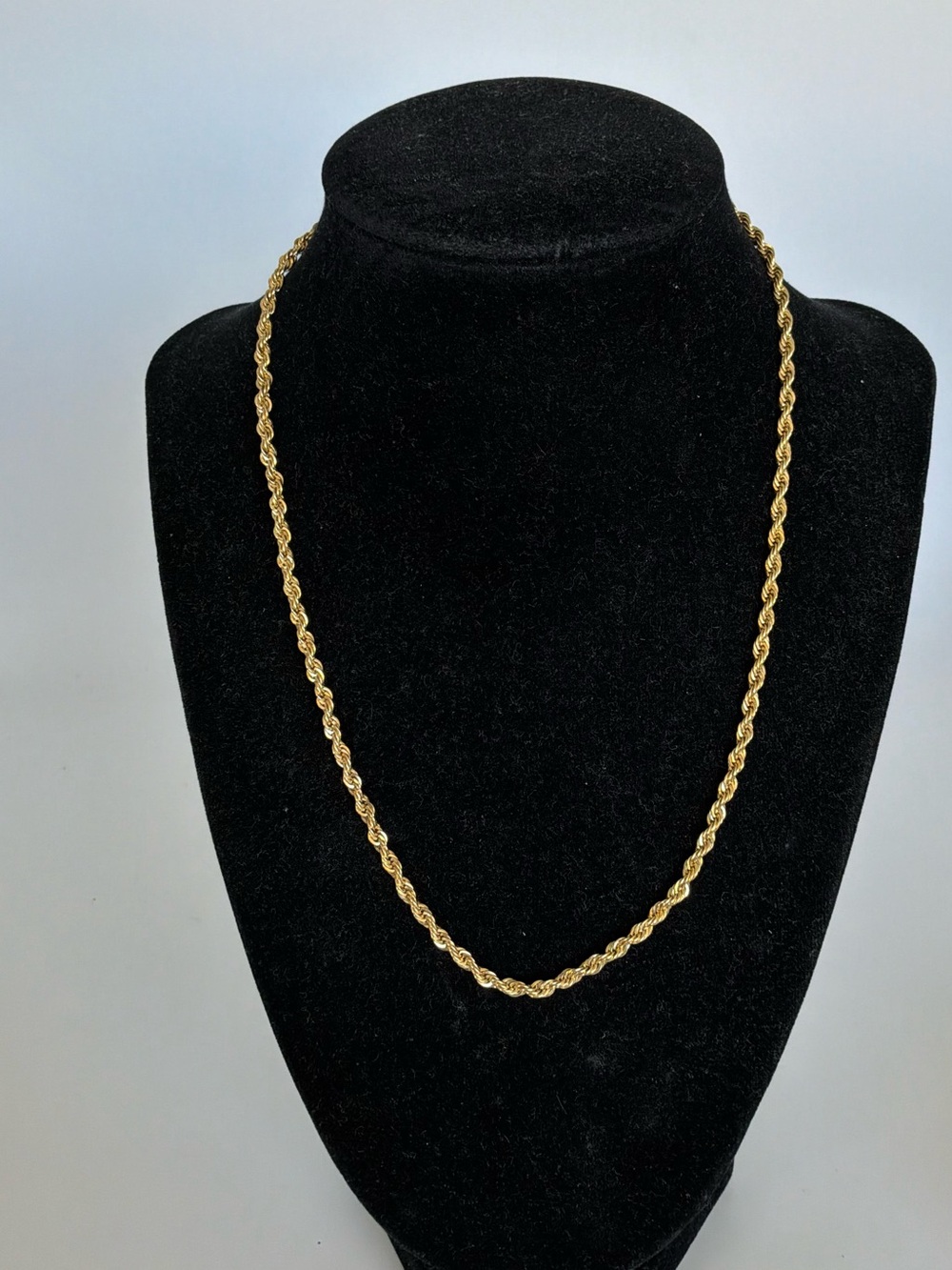 Classic Gold Rope Chain Necklace - Gold